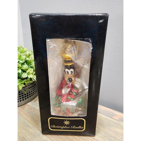 Christopher RADKO A GOOFY SURPRISE 96-DIS Christmas Ornament Mickey & Co Disney - Picture 1 of 9
